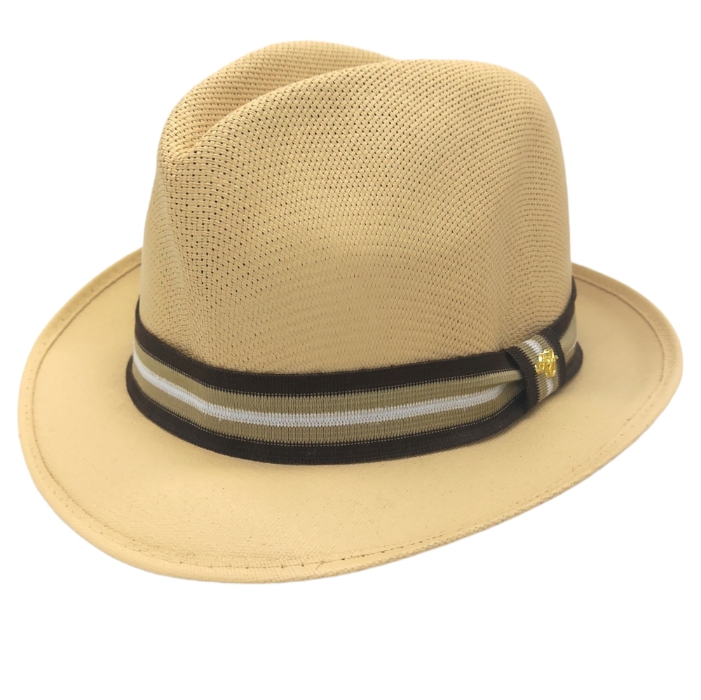 Tombstone Augusto di Zola Woven Stripe Fedora Hat